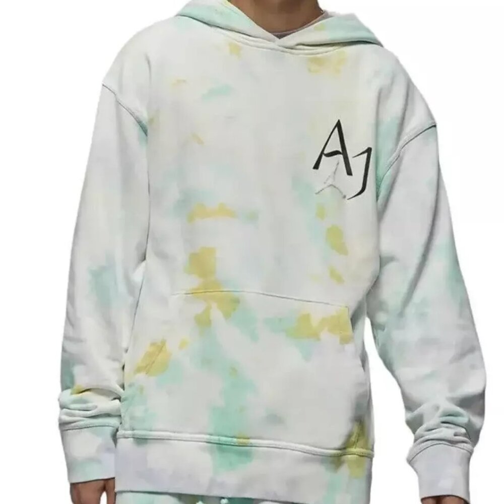 Men's NIKE Air Jordan Sport DNA Tie Dye Pullover Hoodie SIZE LARGE